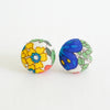 A Handcrafted "Margaret Annie" Liberty Print Fabric Button Stud Earrings from Bunny bosworth for sale at Mostyn
