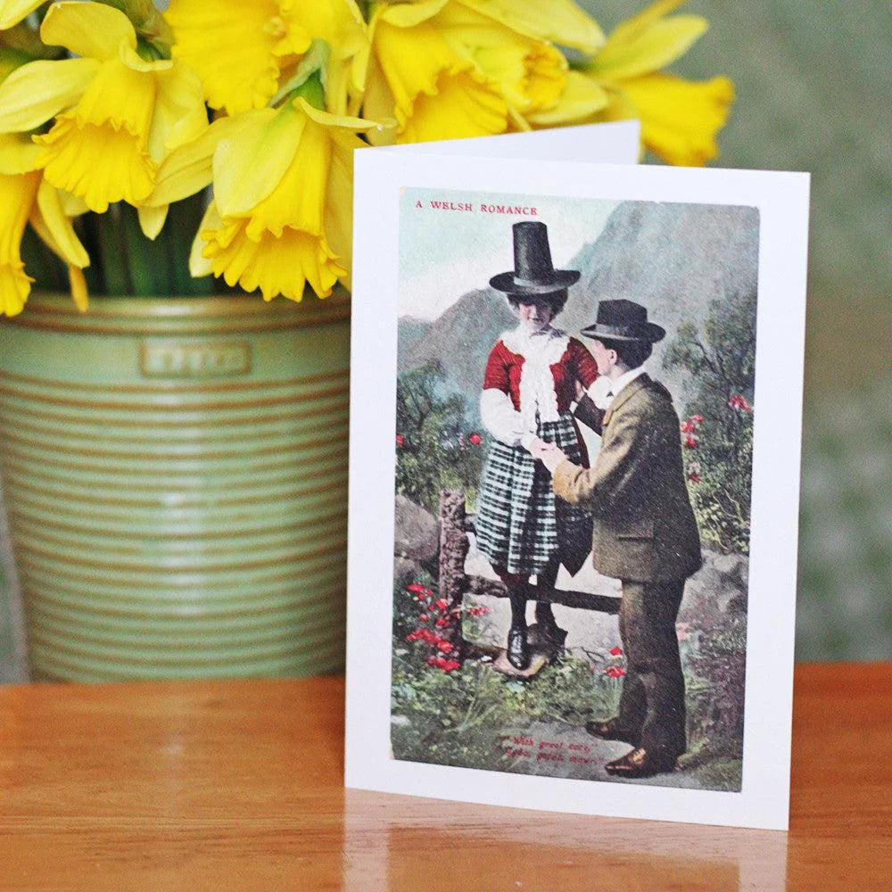 A Vintage Welsh Romance Valentine's Card from The Welsh Gift Shop for sale at Mostyn