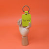 Acid Green Leather Boob Key Fob Keyring from Ark Colour Design for sale at Mostyn