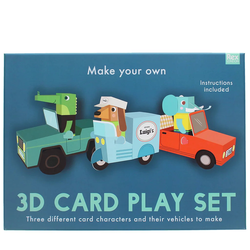 Animal Automobiles 3D Card Craft Kit by Rex London for sale at Mostyn