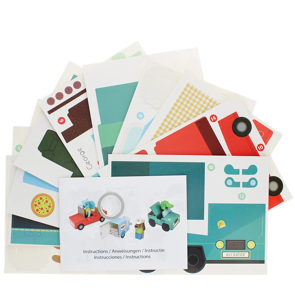 Animal Automobiles 3D Card Craft Kit by Rex London for sale at Mostyn