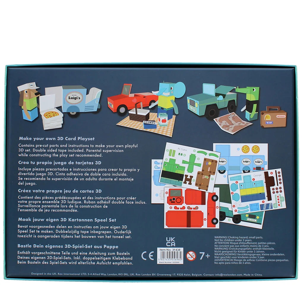 Animal Automobiles 3D Card Craft Kit by Rex London for sale at Mostyn