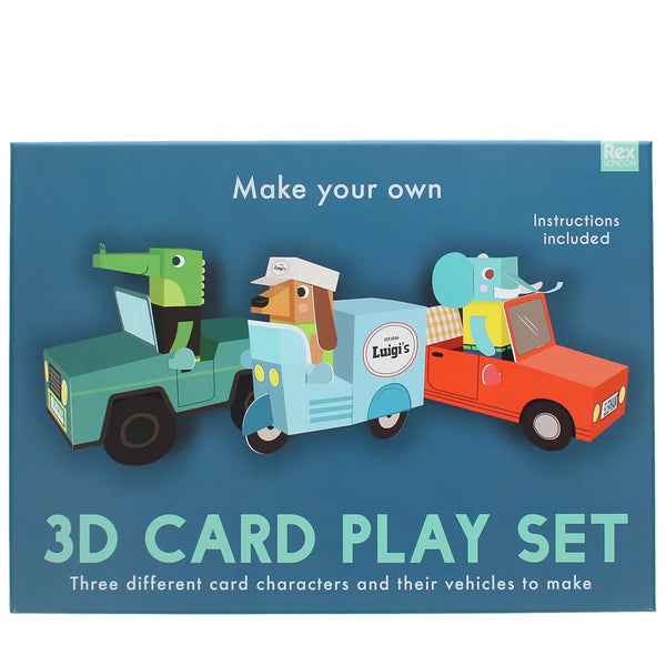 Animal Automobiles 3D Card Craft Kit by Rex London for sale at Mostyn