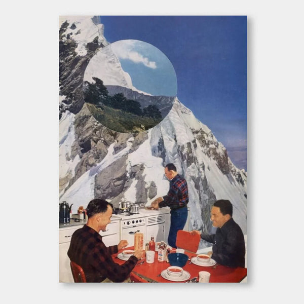 An Apres ski 54 A4 Unframed Collage Art Print from LocalHotelParking for sale at Mostyn.