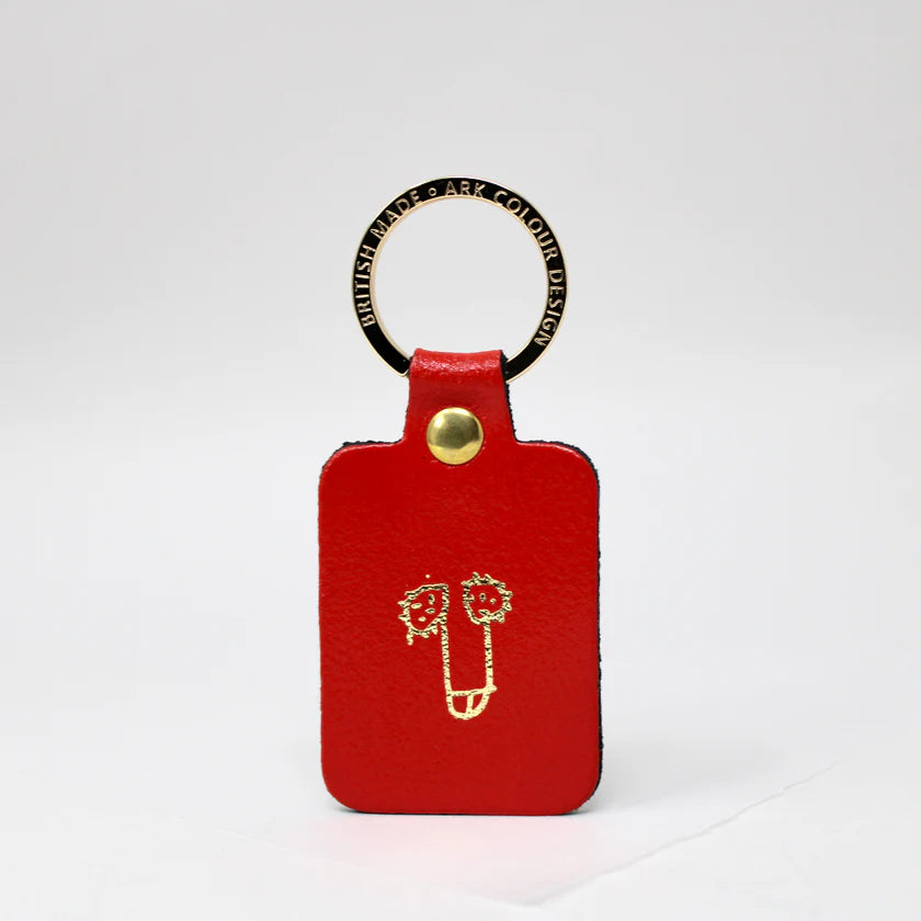 Red Leather Willy Key Fob Keyring by Ark Colour Design for sale at Mostyn