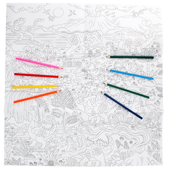 Baby Dinos Large Colouring Poster with Pencils from Rex London 