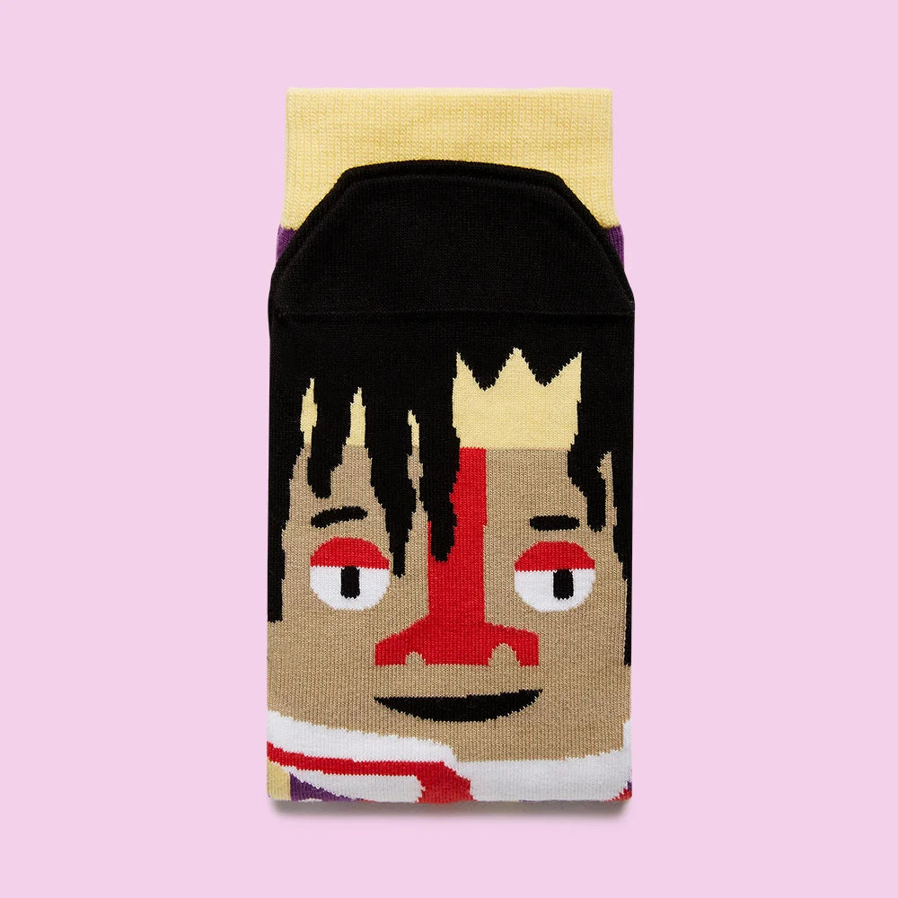 Basquiatoe [Adult 9-12] Artist Socks from Chatty Feet for sale at Mostyn