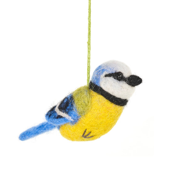 Bella the Blue Tit Spring Hanging Decoration from Felt so Good for sale at Mostyn