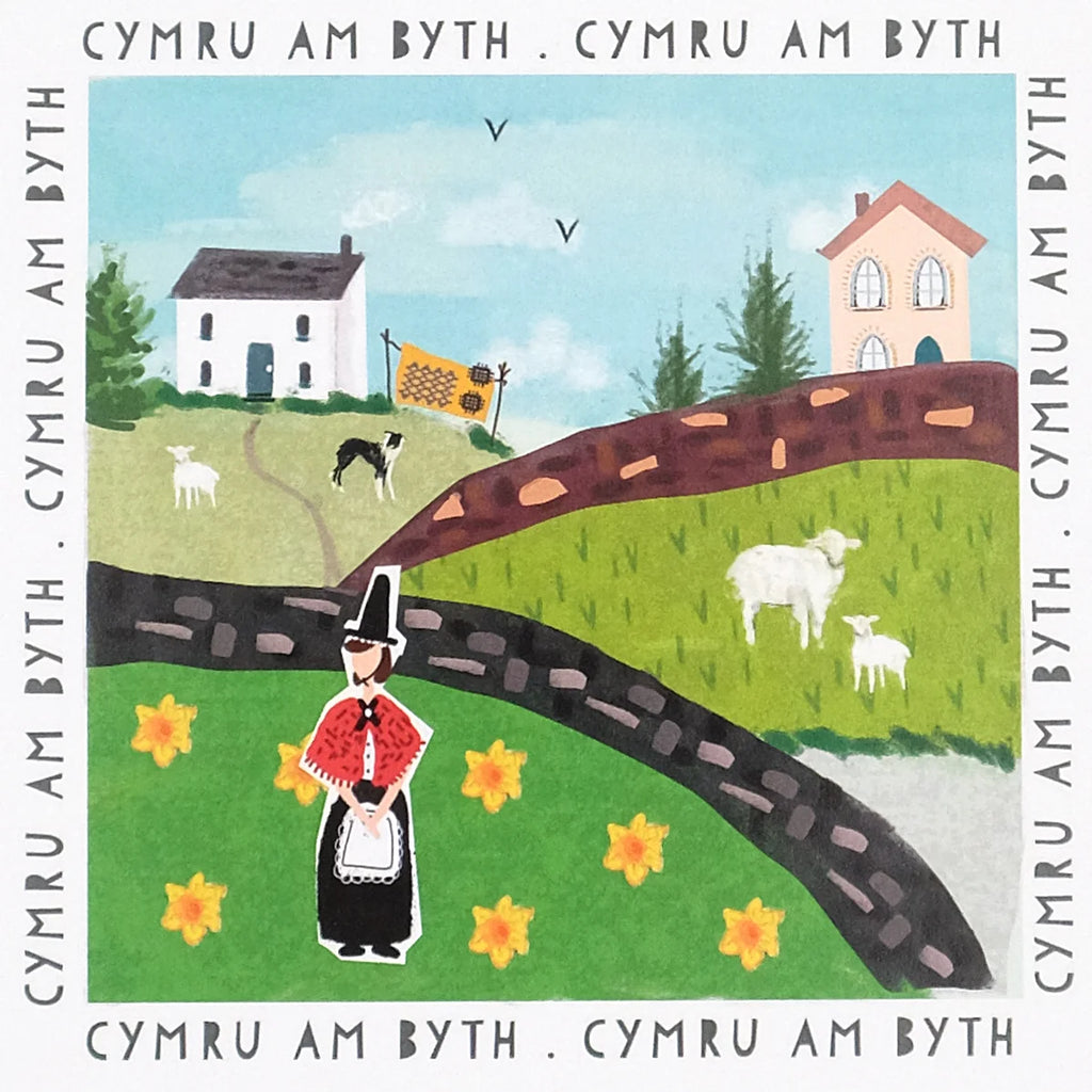 ACymru am byth Unframed A4 Welsh Art Print from Betty James for sale at Mostyn