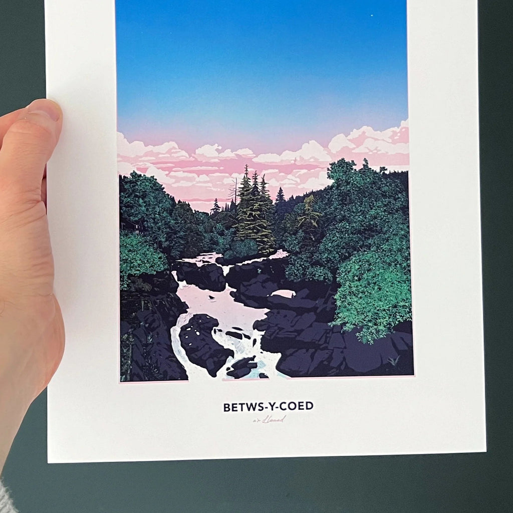 Betws-y-Coed Summer Welsh Astrometry Art Print by Full Of Stars for sale at Mostyn