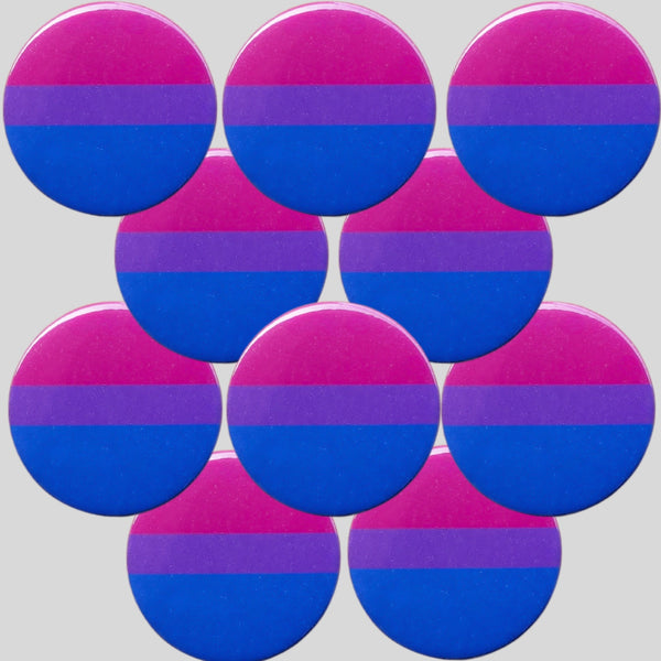 Bisexual Flag Badge by Sent with pride for sale at Mostyn
