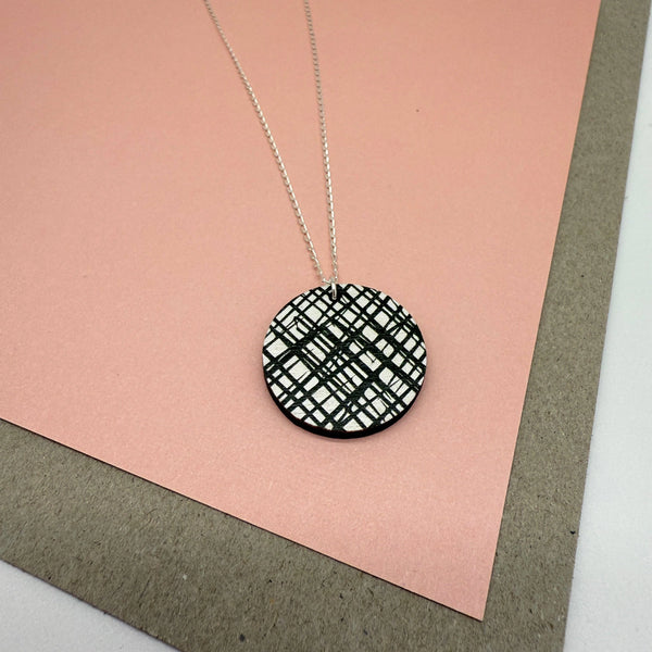 Black Doodle Necklace from Deryn for sale at Mostyn