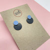 Black and Coloured Dot Stud Earrings from Deryn Black and Blue for sale at Mostyn