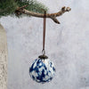 Blue Cheena Christmas Hand Blown Glass Bauble from Bollywood Christmas for sale at Mostyn