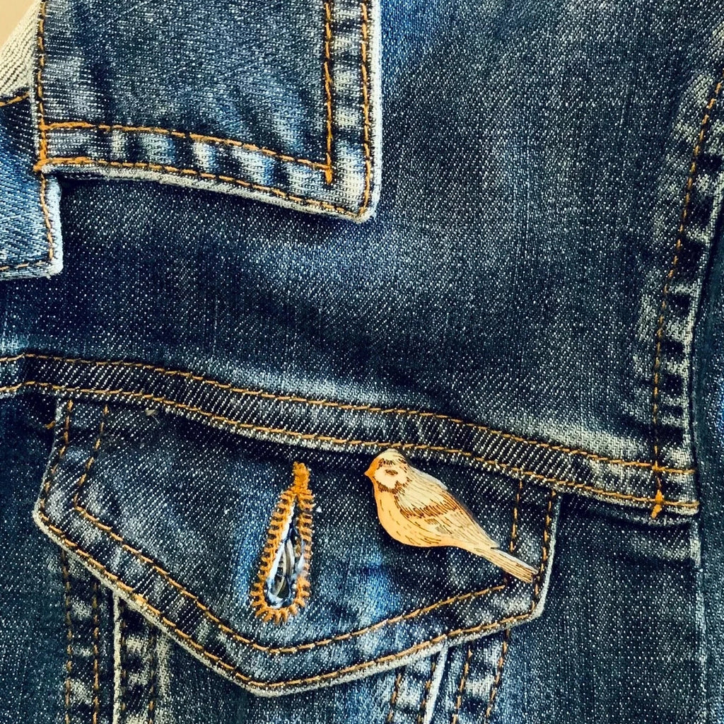 Blue Tit Mini Pin Brooch from Lily Faith for sale at Mostyn