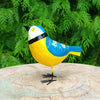 Blue Tit Posh Paper Mache Bird Sculpture by Tania Holland Gallery for sale at Mostyn