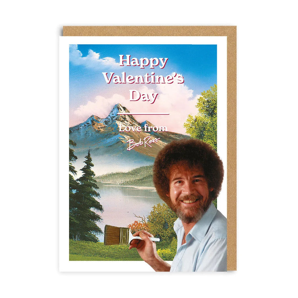 Bob Ross Happy Valentine's Day Card from Ohh Deer for sale at Mostyn