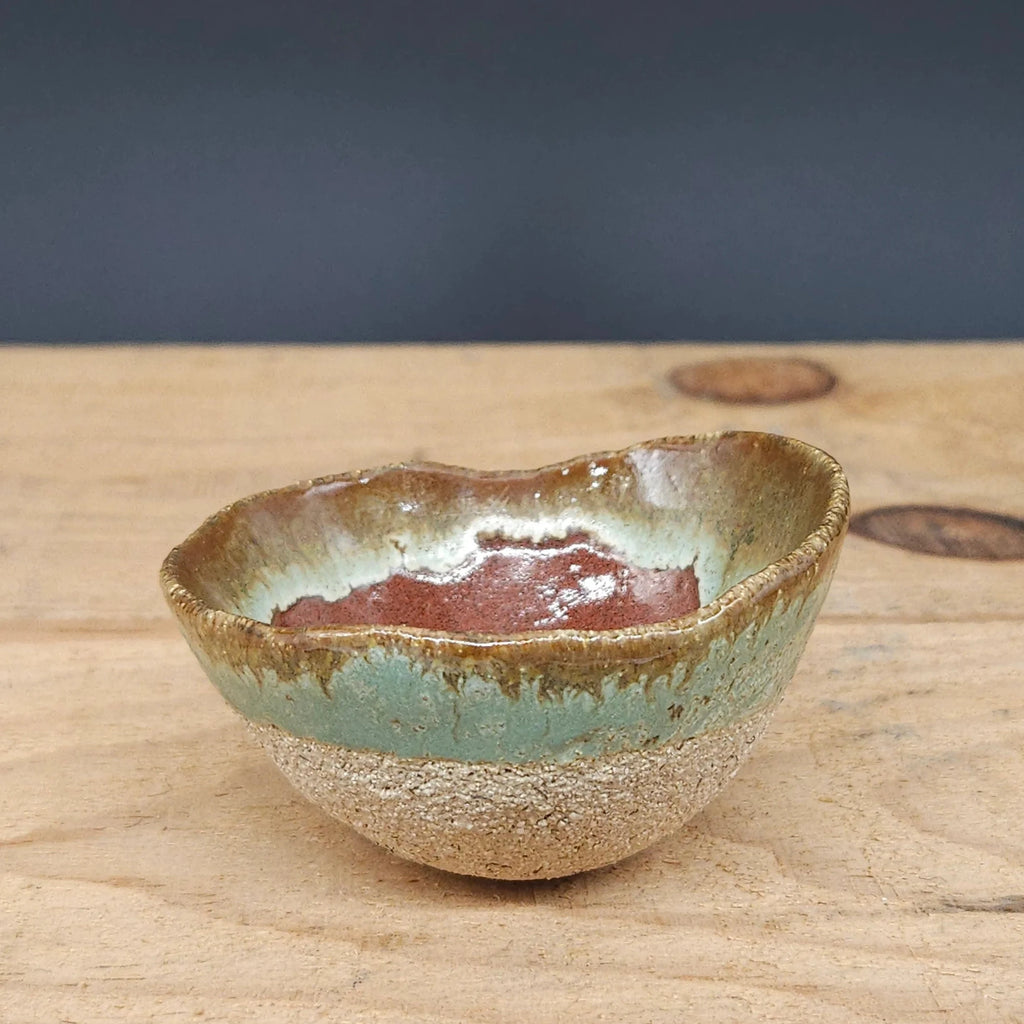 Brown Handcrafted Stoneware Ceramic Pinch Pot from Gary Edwards for sale at Mostyn