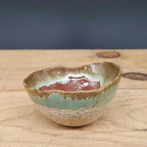 Brown Handcrafted Stoneware Ceramic Pinch Pot from Gary Edwards for sale at Mostyn