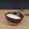 Brown and White Handcrafted Stoneware Ceramic Pinch Pot from Gary Edwards for sale at Mostyn