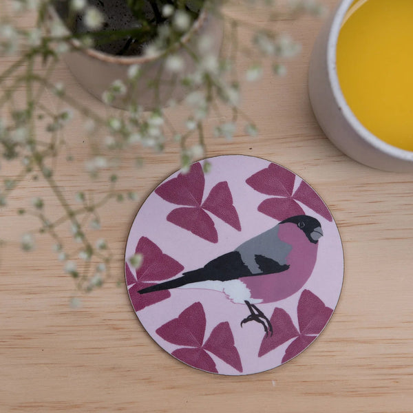 Bullfinch Cork Backed Coaster from The Owleryfor sale at Mostyn