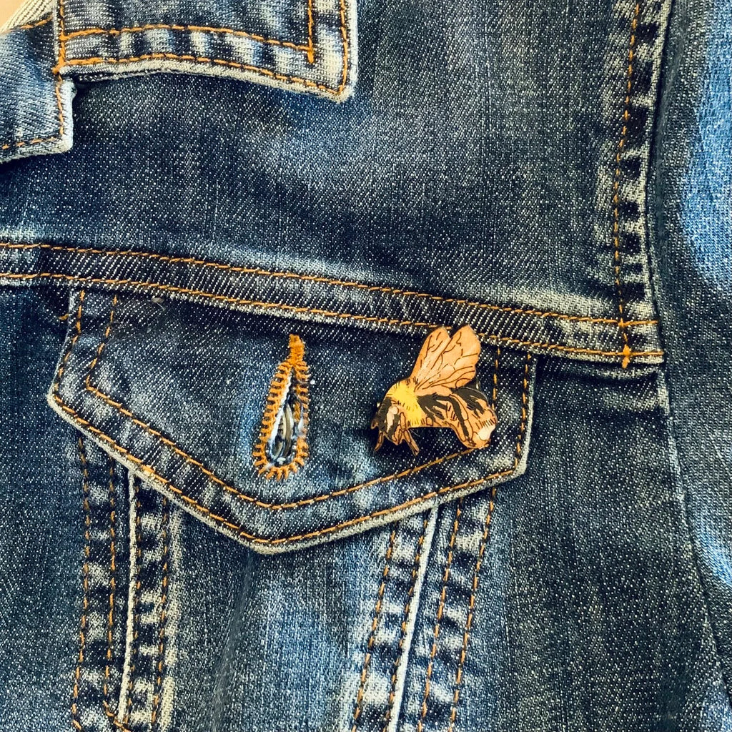 Bumble Bee Mini Pin Brooch from Lily Faith for sale at Mostyn