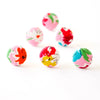 A Handcrafted California Bloom Liberty Print Fabric Button Stud Earrings from Bunny Bosworth for sale at Mostyn