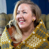 Carthen Tapestry Welsh Blanket Polymer Clay Stud Earrings from Carla's Cwtch for sale at Mostyn