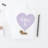 Caru Ti Love You Dachshund Welsh Valentine Card from Draenog for sale at Mostyn 2
