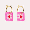 Charm Hoop Floral Earrings by Natalie Lea Owens for sale at Mostyn