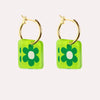 Charm Hoop Floral Earrings by Natalie Lea Owens for sale at Mostyn