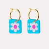 Charm Hoop Floral Earrings by Natalie Lea Owens for sale at Mostyn
