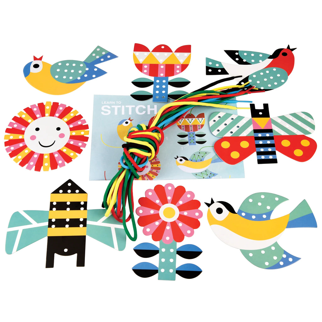 Children's Cardboard Learn to Stitch Activity Kit from Rex London for sale at Mostyn