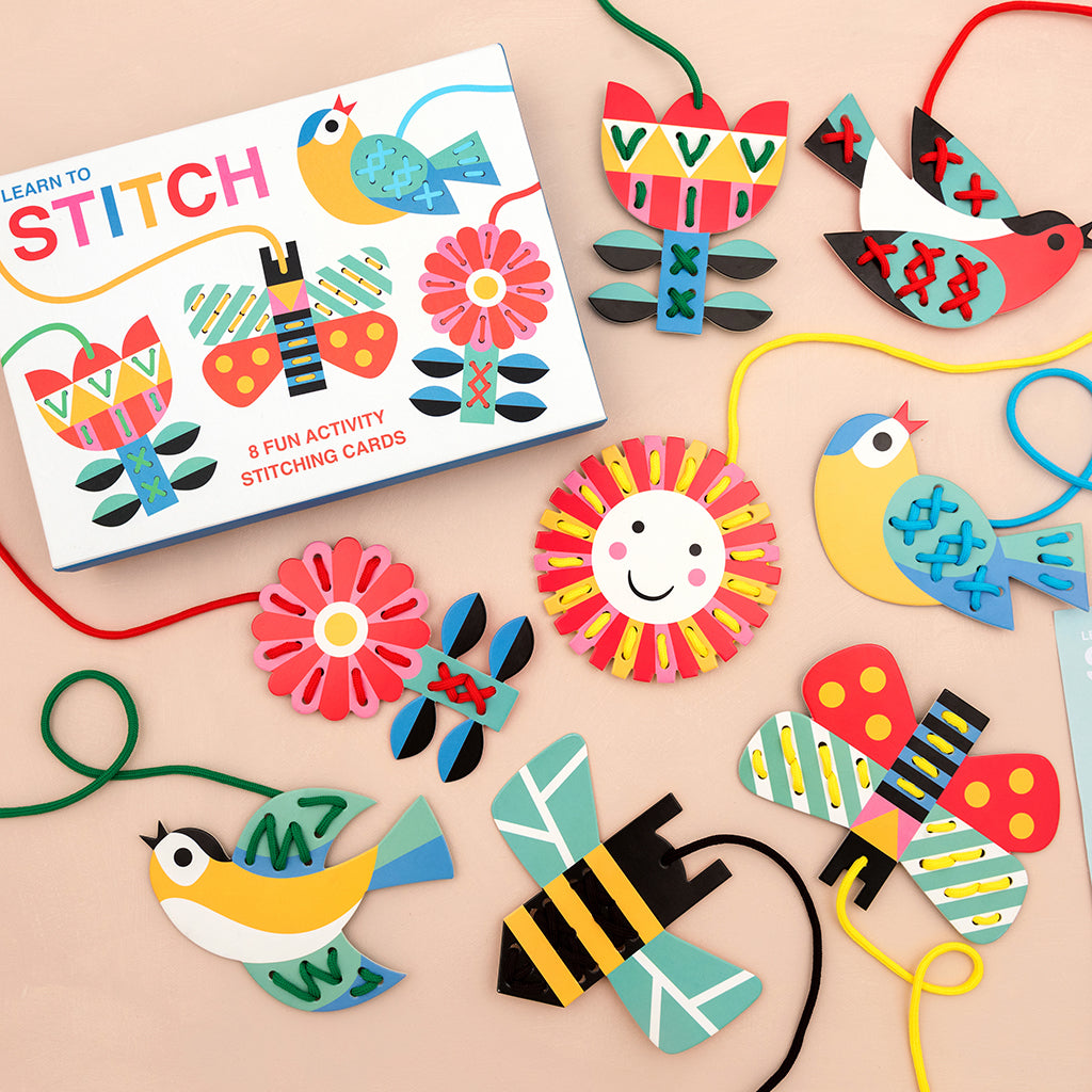 Children's Cardboard Learn to Stitch Activity Kit from Rex London for sale at Mostyn