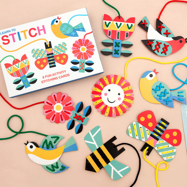 Children's Cardboard Learn to Stitch Activity Kit from Rex London for sale at Mostyn