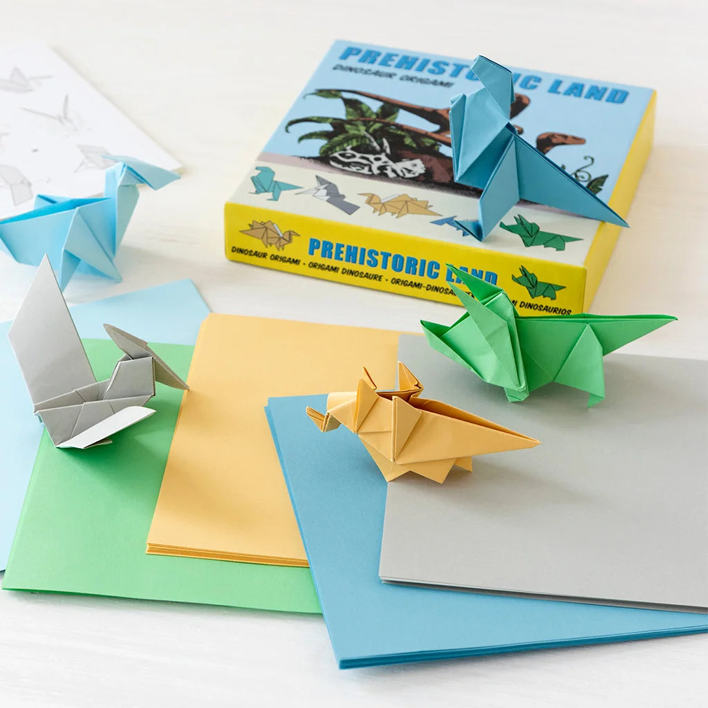 Children's Origami Kit Prehistoric Land Dinosaur Origami from Rex London for sale at Mostyn