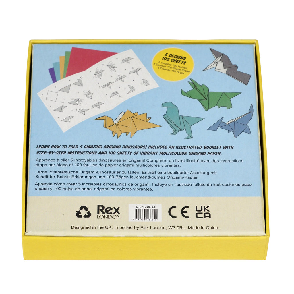 Children's Origami Kit Prehistoric Land Dinosaur Origami from Rex London for sale at Mostyn