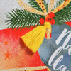 Christmas Present Tassel Embellishment Welsh Christmas Card from Claire Giles Cards for sale at Mostyn