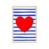 Coeur Striped Love Heart Sustainable Wooden Postcard from The Wooden Postcard Company for sale at Mostyn 2