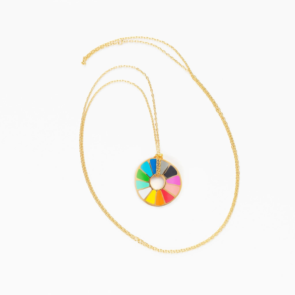 Colour Wheel Pendant Necklace from Yellow Owl Workshop for sale at Mostyn