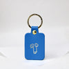 Cornflower Leather Willy Key Fob Keyring by Ark Colour Design for sale at Mostyn