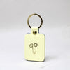 Cream Leather Willy Key Fob Keyring by Ark Colour Design for sale at Mostyn