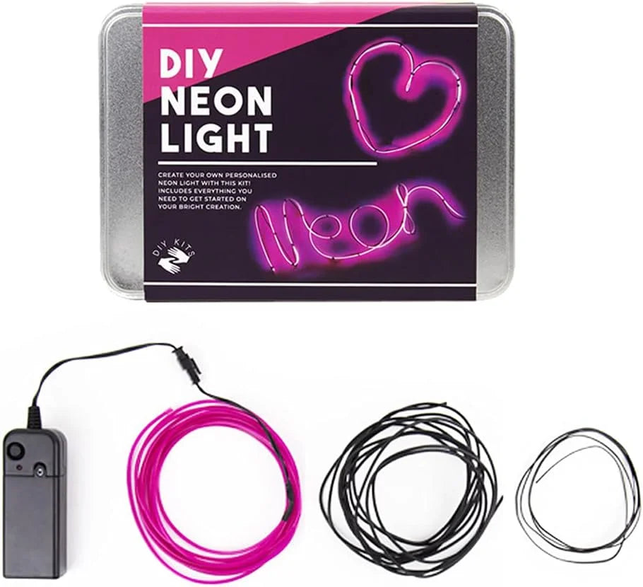 DIY Neon Light Kit in a Tin by Gift Republic for sale at Mostyn