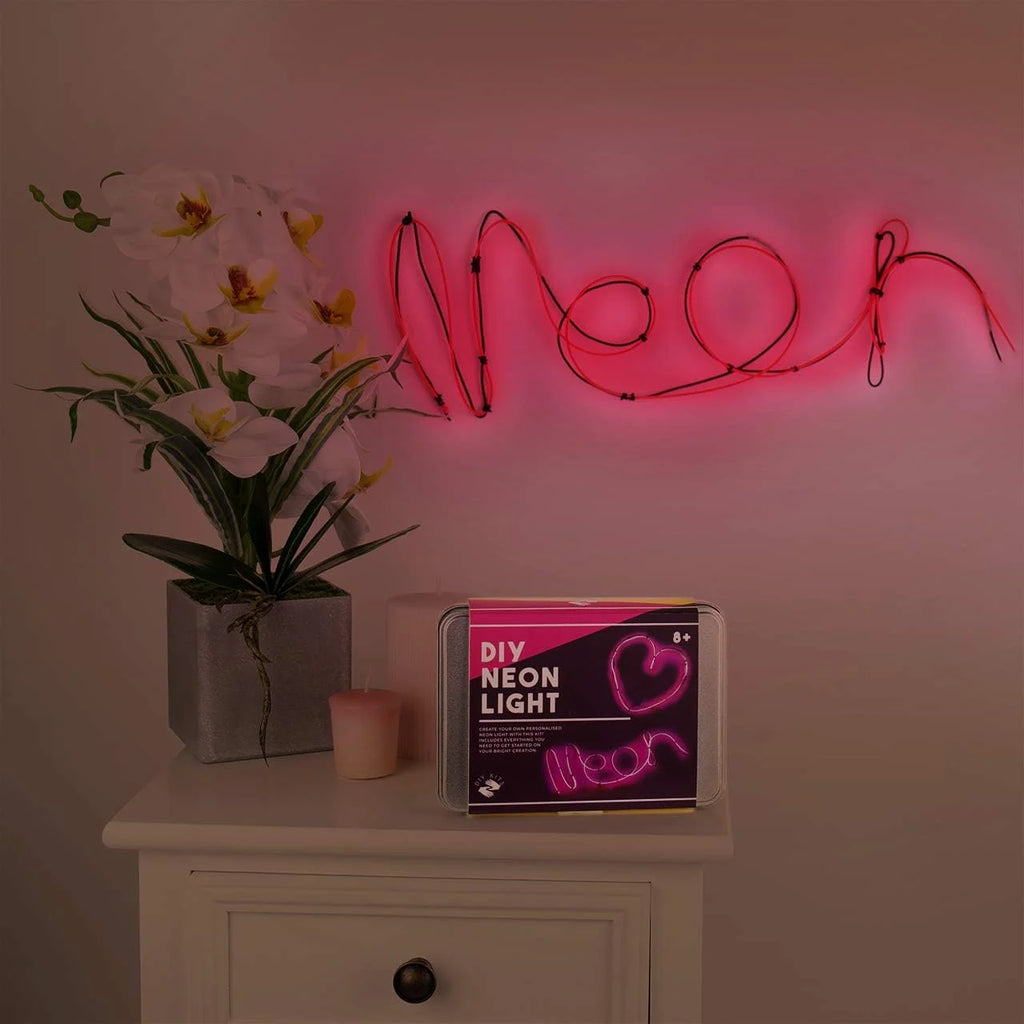 DIY Neon Light Kit in a Tin by Gift Republic for sale at Mostyn