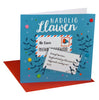 Dear Santa Pompom Embellished Welsh Christmas Card from Claire Giles Cards for sale at Mostyn