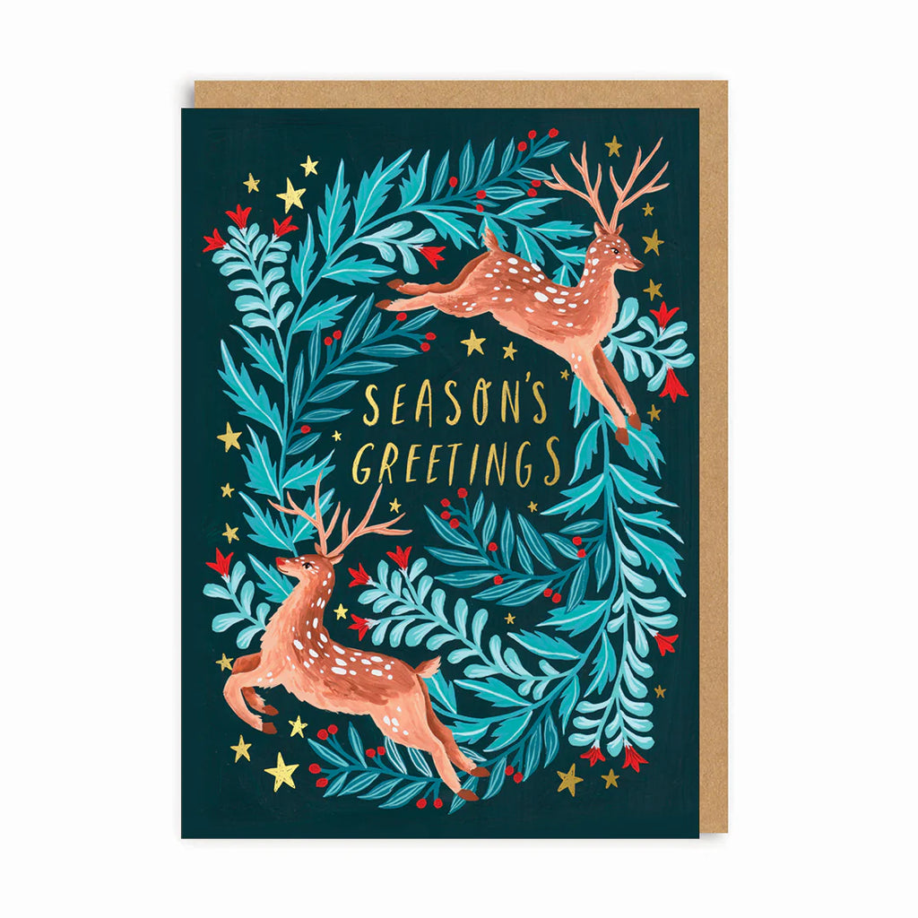 Deer Seasons Greetings Christmas Card from Ohh Deer for sale at Mostyn