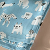 Dogs White and Blue 100% Cotton Tea Towel by The Moonlit Press for sale at Mostyn