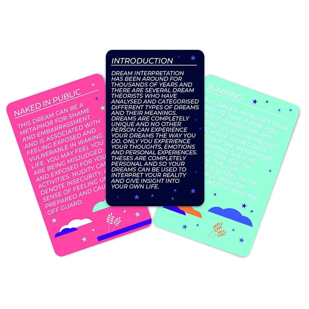 Dream Decoder - 100 cards with interpretations symbols and meanings 3 from Gift Republic for sae at Mostyn