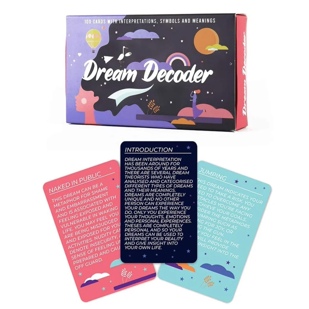 Dream Decoder - 100 cards with interpretations symbols and meanings from Gift Republic for sale at Mostyn