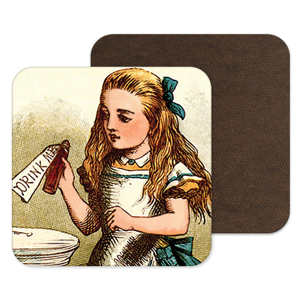 Drink Me Alice in Wonderland Coaster from Kitsch Republic for sale at Mostyn